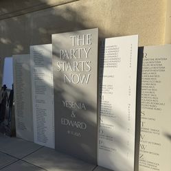 Wedding Seating Chart Panels – Used Once