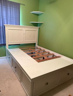 Full Size Bed Frame with Storage