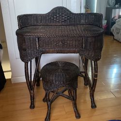 Wicker Desk