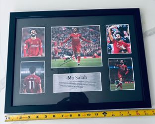 Mo Salah Liverpool Soccer champion/legend signed photo tribute.