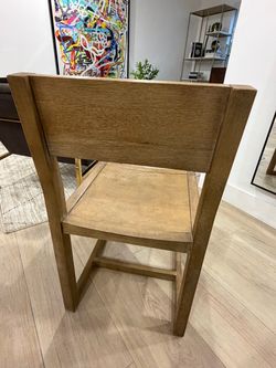 Crate and barrel wood chairs