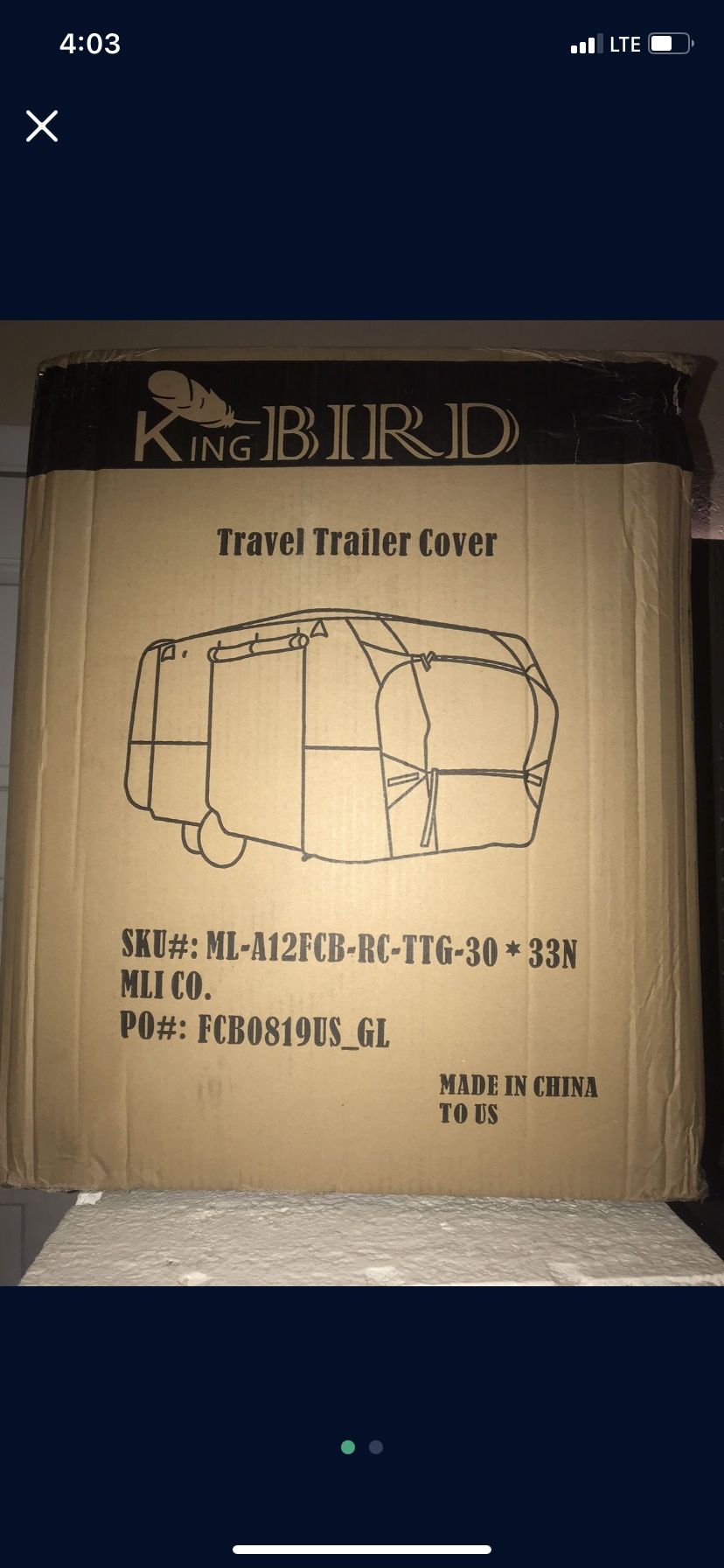 Travel Trailer Cover 30-33ft 