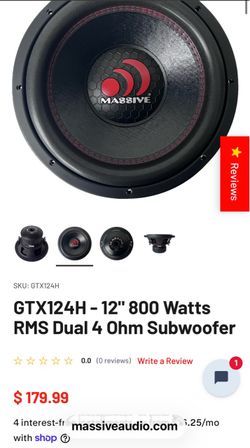 Massive Audio 12 inch and Box