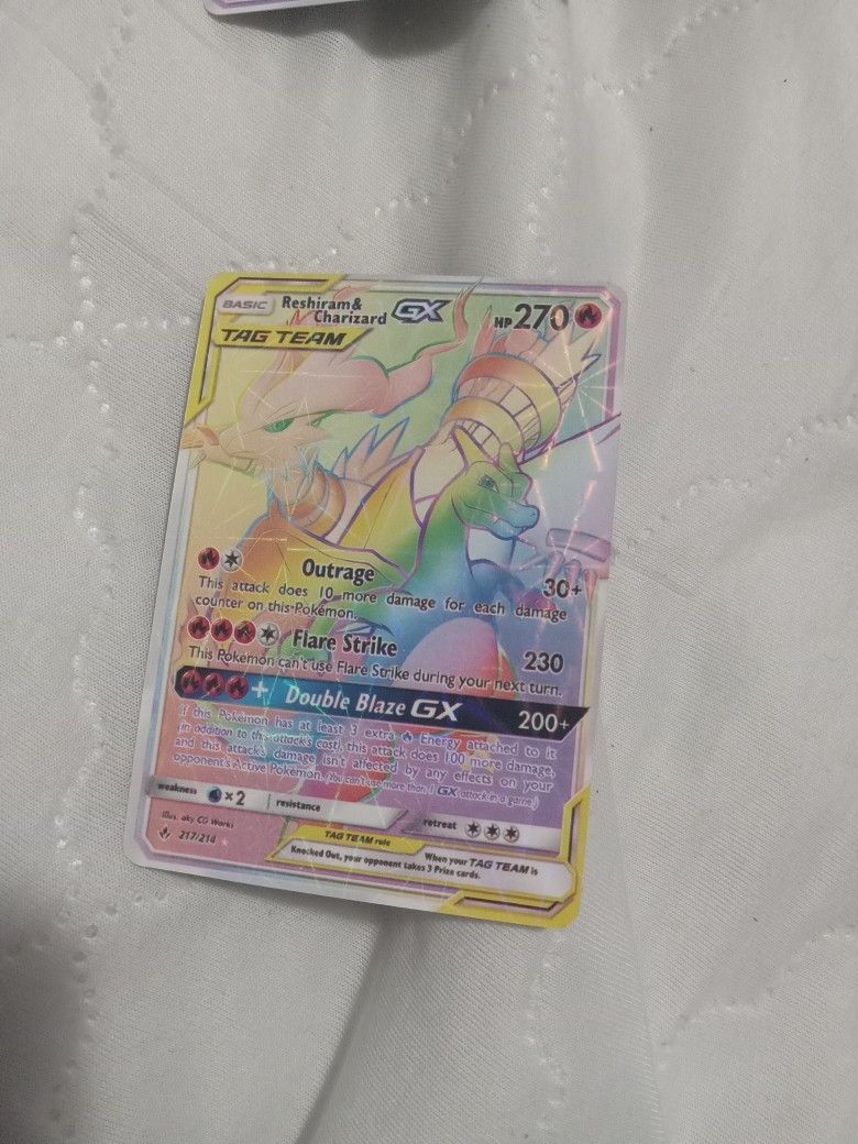 Rheshiram And Charizard Tag Team Card