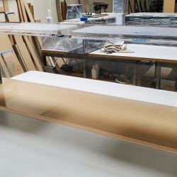84x24x24 3/4" Thick Heavy Duty Peninsula Tank, Polished Edges, Rounded Corners, Lids Included