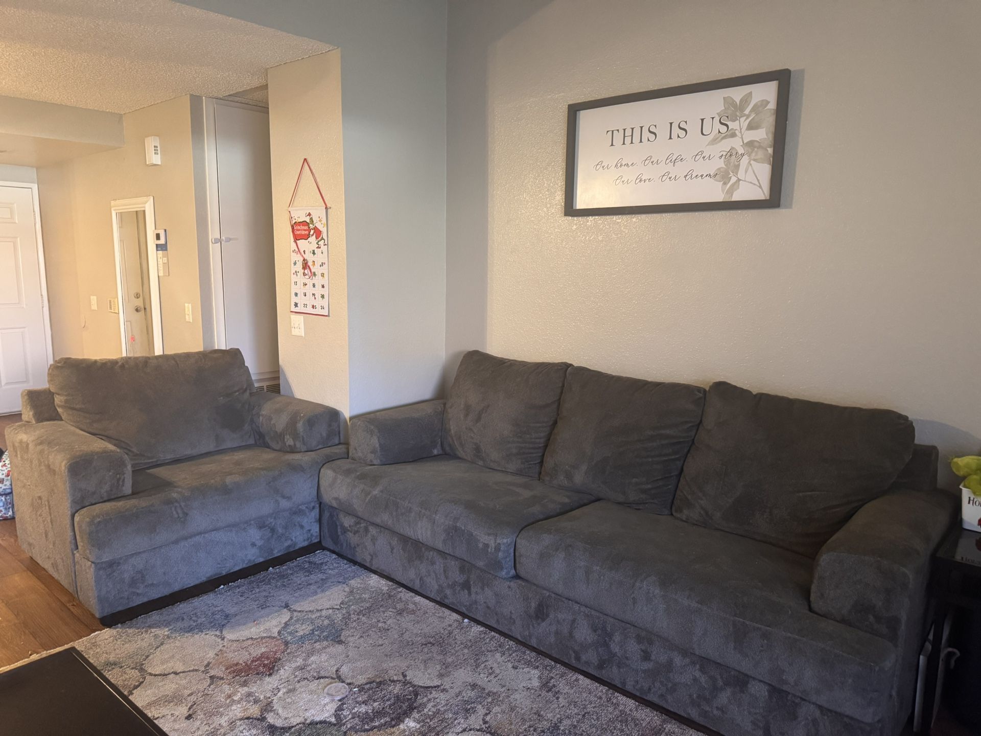 Sofa And Oversized Chair
