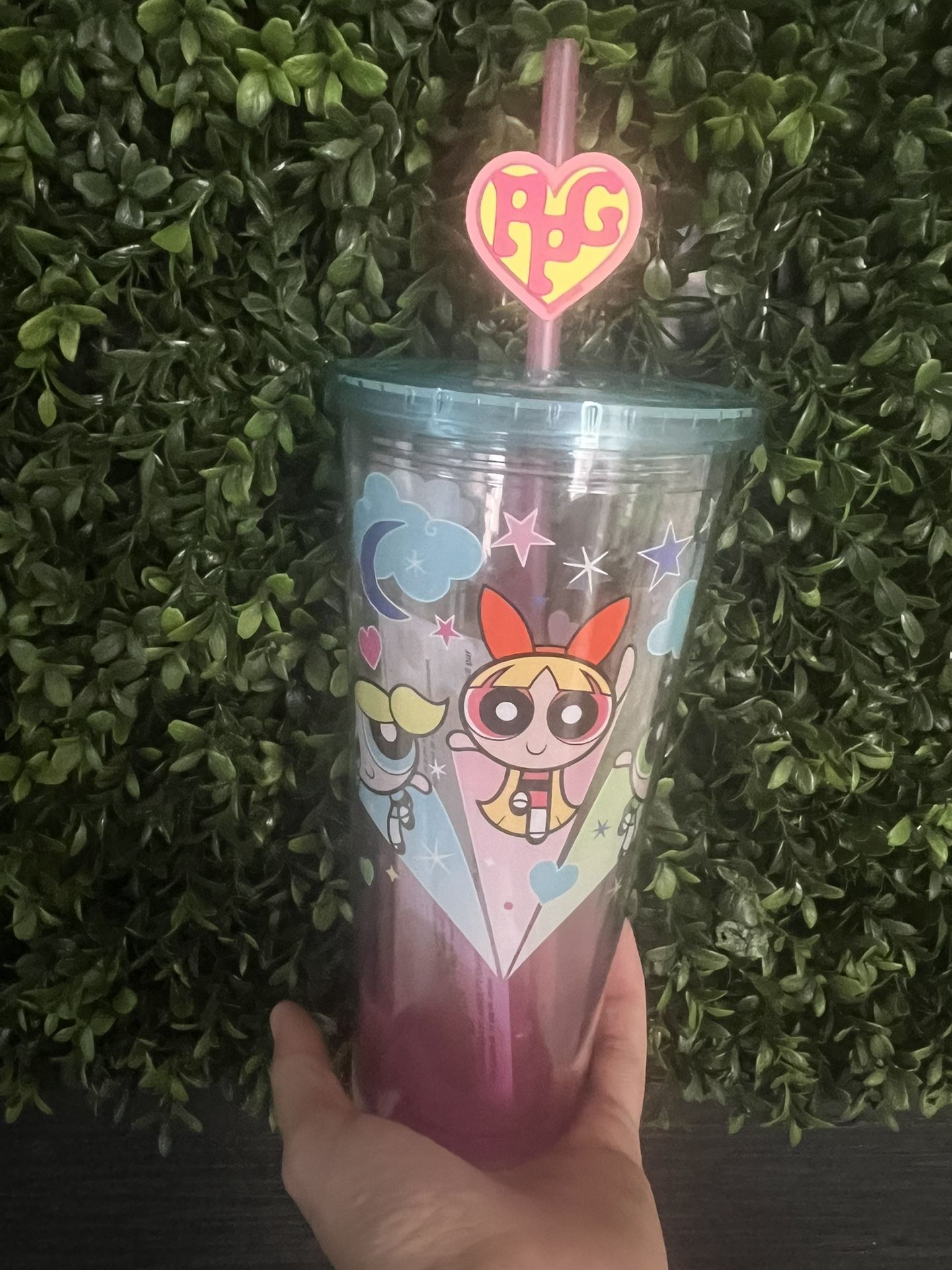 POWERPUFF GIRLS TUMBLER CUP With STRAW