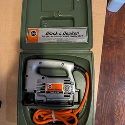 Black & Decker 2-Speed Corded Jigsaw w/ Case & Blade