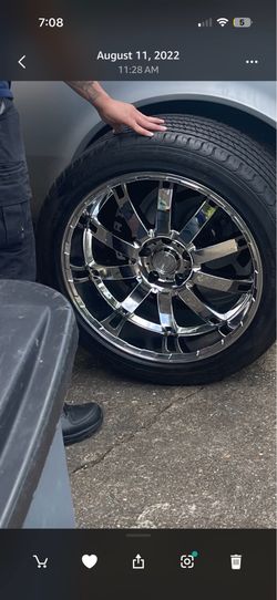 (3) 20” chrome wheels with good tires