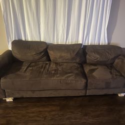 FREE Three-Seater Brown Couch – Pick Up Only