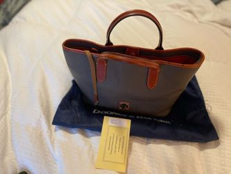 Dooney and Burke Grey Leather Brielle Tote in excellent condition.