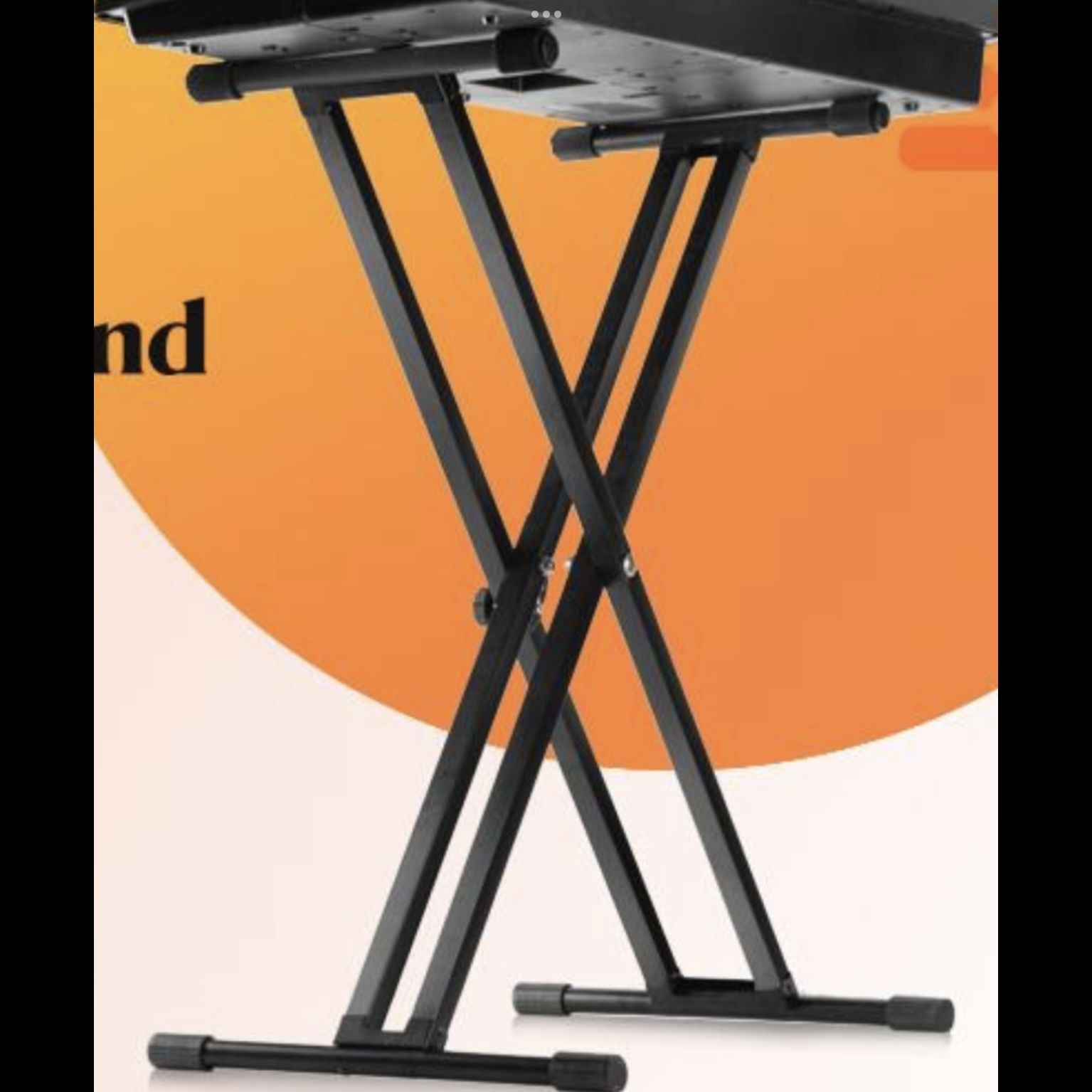 Adjustable Keyboard Stand,  X Style Digital Piano Stand with Locking Straps for 61 76 88 Keys 