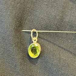 Sterling Silver Peridot Pendant New