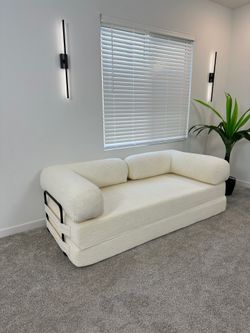 New Sofa Bed Couch Cream White