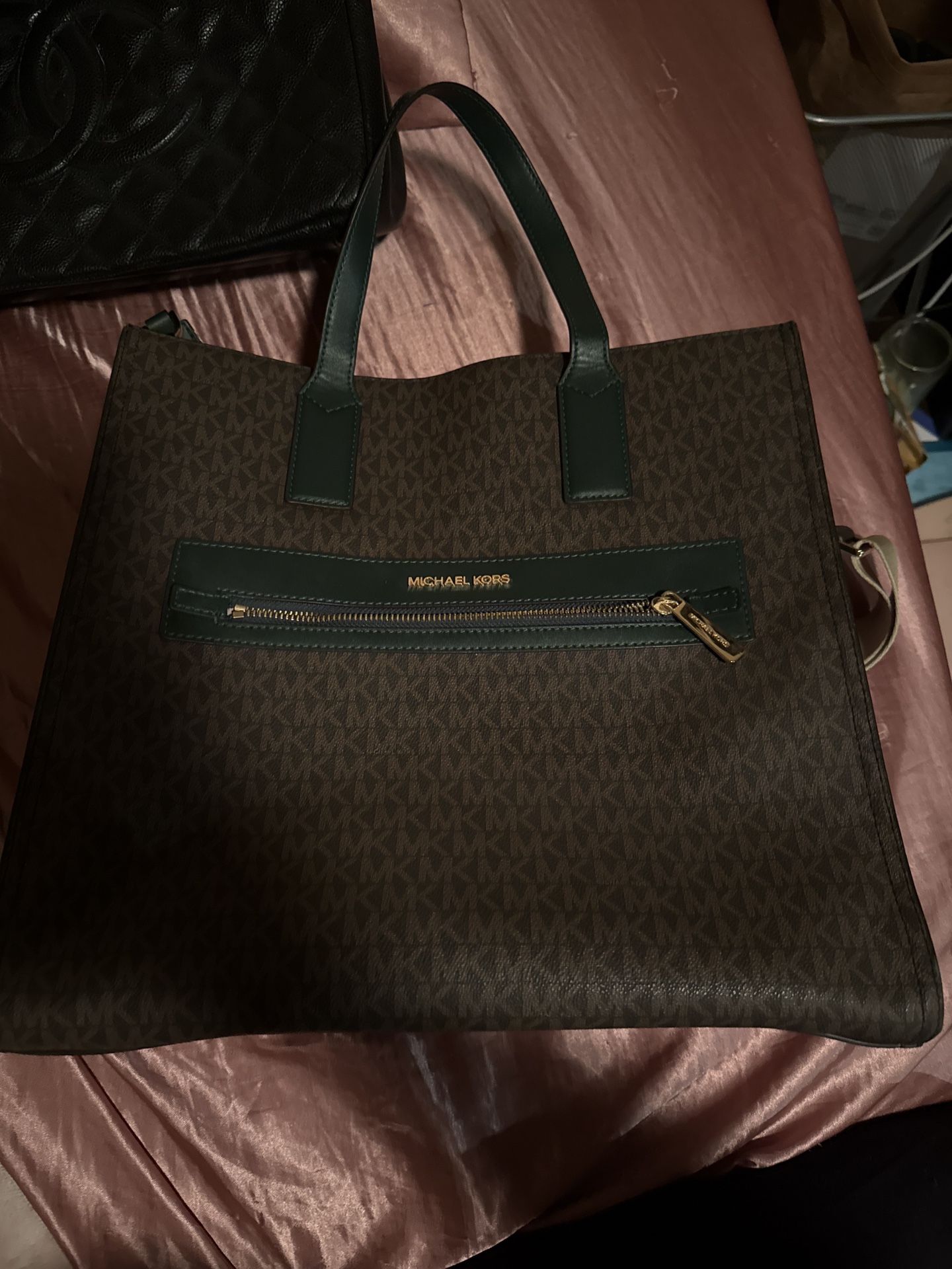 Michael Kors signature-coated canvas tote