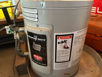 Water heater for a personal shower or bath tub.
