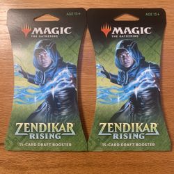 2 Packs- MAGIC The Gathering “ZENDIKAR RISING” 15 Card Draft Booster Pack New