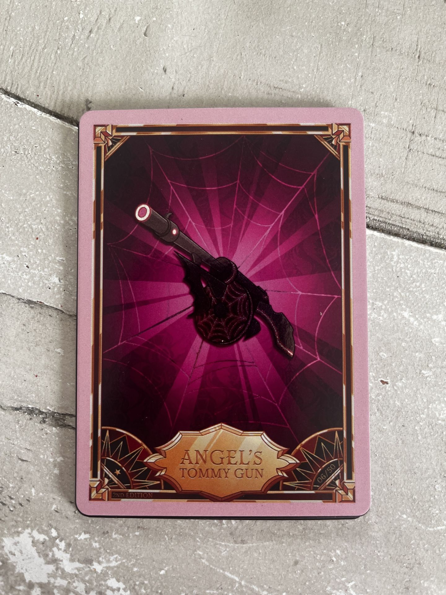 Hazbin Hotel Angel’s Tommy Gun Foil Trading Card 2nd Edition 06/50