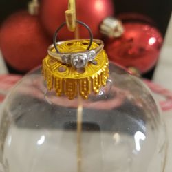 Ring With 14k White Gold/ Yellow Gold And Diamonds