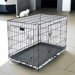 Dog Crate Wire Cage With Double Door