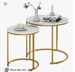 Round Nesting Coffee Tables Set of 2
