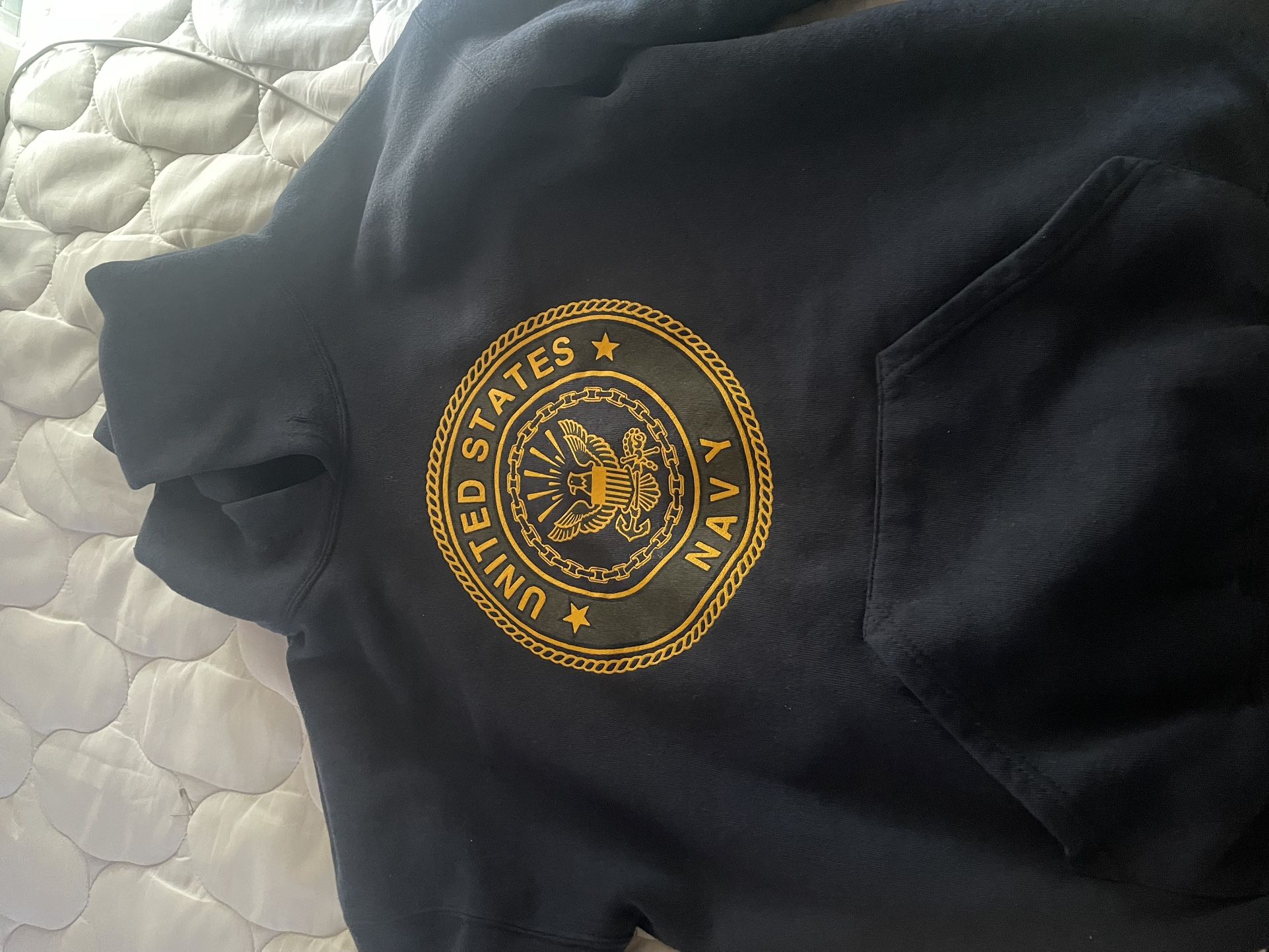 NAVY Hoodie Size Large