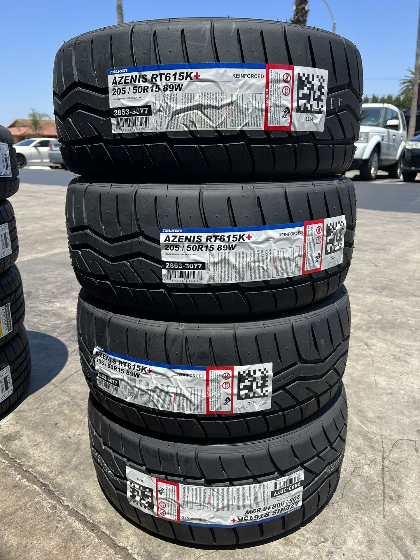0505 20550ZR15 Falken Azenis RT615K+ *$135 EACH SPECIAL PRICE* for Sale