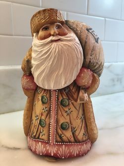 Father Christmas , Hand Carved/Painted