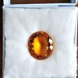 87.48 Carats Certified Madeira Quartz Gemstone.