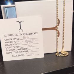 14kt Gold Rope Chain