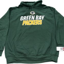Green Bay Packers Green Pullover Hoodie Sweatshirt Mens XL New