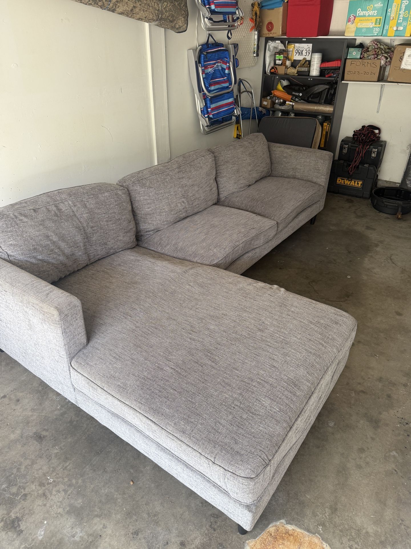 Living Spaces Sectional L Shape Couch