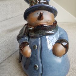 Snowman, Blue (Ceramic)