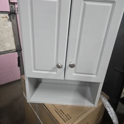 Ultraline 18 in. W x 8.5 in. D x 26 in. H Simplicity Wall Cabinet/Toilet Topper/Over the John in Dewy Morning