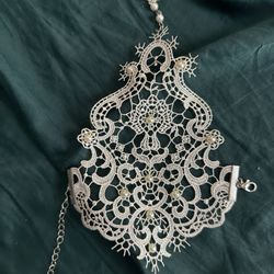 Hand Cuff Lace Pearl Rind One Side Bride Angel 
