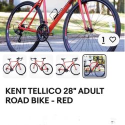 KENT TELLICO 28" ADULT ROAD BIKE - RED