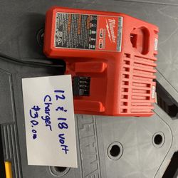 Milwaukee  12 Volt And 18 Volt Battery charger