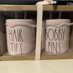 Rae Dunn Pink Hair Ties And Bobby Pins