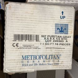 Metropolitan Ceramic Tile Puritan Gray 8x8