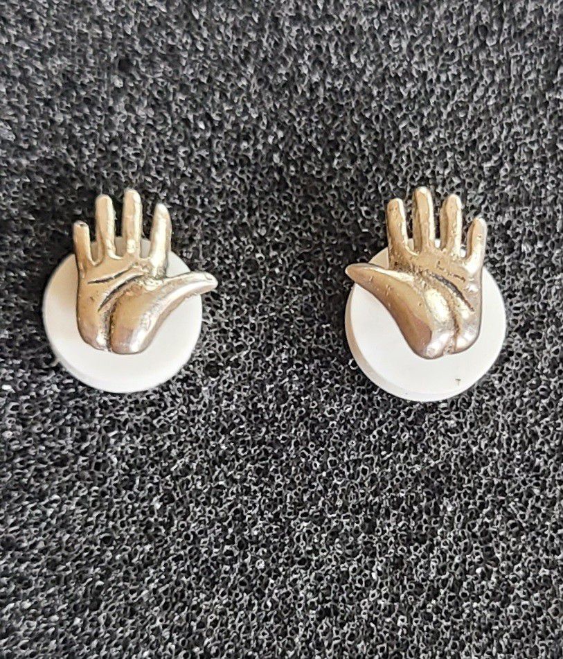 925 Silver Hands Earrings