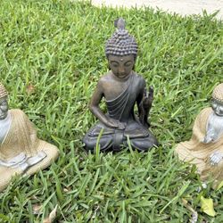 All 3 Buddhas $65 Firm. Meditating Zen Buddha Statue. Or All 3 Buddhas $65 Firm. Bronze & Gold & Silver Tone. 