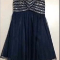 Navy Blue Strapless Dress from Windsor