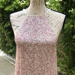 MLV “Carmen” Pink And White Sequin Dress Size XS