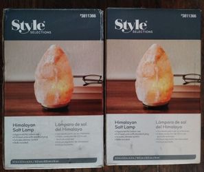 Himalayan Salt Lamp, pair, new in box, Style Selections
