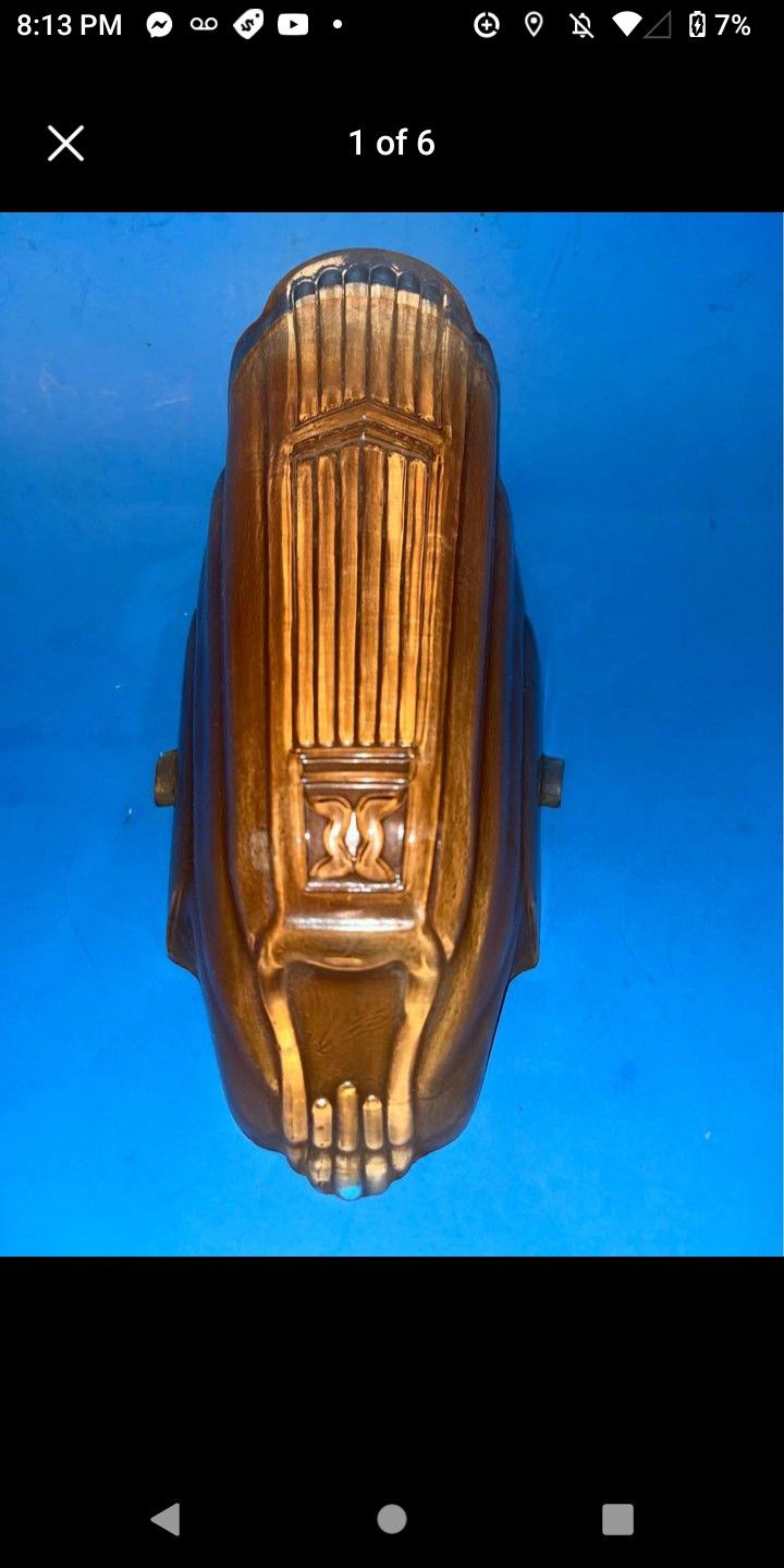 Slip Shade SCONCE Movie Theater - Antique Vintage Glass Light Lighted Lamp Mid Century Art Deco