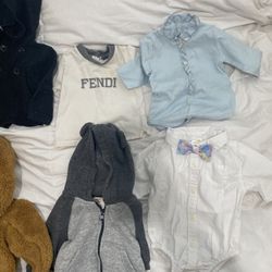 Designer Baby Winter Clothes, Fendi, Burberry, Eddie Bauer 0-3 Months 