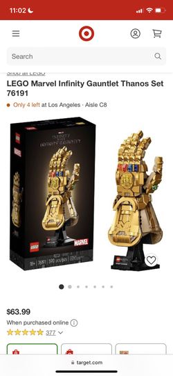 marvel gauntlet infinity thanos set lego