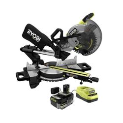 RYOBI ONE+ HP 18V Brushless 10" Sliding Miter Saw Kit w/ Battery & Charger