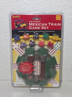 Vintage 2002 Fundex Mexican Train Game Set Dominos Accessory