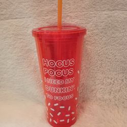 Dunkin' Donuts "Hocus Pocus I need my Dunkin' to focus" 24oz tumbler